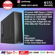 MURAH Komputer Mini Slim AMD Ryzen 3 3200G 16GB SSD 1 TB CPU Office /