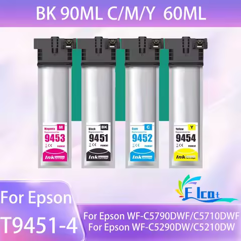 T9451 T9452 T9453 T9454 Pigment Ink Cartridge Bag For Epson WorkForce Pro WF-C5290 WF-C5790 WF-C5210