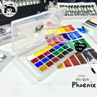 [t15l11] Pocket Màu nước Phoenix Hạng hoạ sĩ 12/24 màu