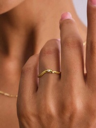 1件獨特蛇形造型鑽戒,女款s925純銀復古扭曲戒指,適用於女孩日常裝扮或派對禮物