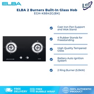 ELBA 2 Burners Built-In Glass Hob EGH-K8842G(BK)