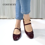 Mary Jane Leather Casual Flats - Square Toe Design