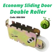006/004 Sliding Door Heavy Duty Double Roller Economy 25mm VSP [FREE SCREW] (Adjustable Roda Pintu) DIY Home Improvement