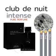 น้ำหอมแท้แบ่งขาย Armaf Club de Nuit Intense Man Parfum Pure Parfum ขนาด 2  5  10 ml. ( Dupe Creed Aventus ) ของแท้ 100%