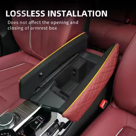 2PCS Car Central Armrest Box Console Cover Auto Styling Accessory For BMW Series5 G30 G38 F10 F11 F1