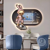 { Mẫu hot 2025 } Đồng Hồ treo tường Phi Hành Gia Kết Hợp Đèn Led Tranh đồng hồ Có Đèn Led.