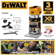Dewalt DCW600N -KJ 1/4" & 8mm 20V Brushless Cordless Router ( Bare Tool)