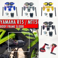 YAMAHA R15 V3 / MT15 V1 V2 BODY FRAME SLIDER CNC PROTECTOR GUARD CRASH BAR ENGINE BODYGUARD ENJIN CO