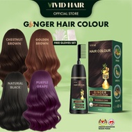 【GINGER HAIR COLOUR】Tutup Uban Hair Dye Telus Air Organic Color Wash Shampoo Sah Solat Cover Grey Fa
