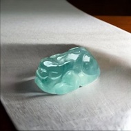 冰種藍水翡翠貔貅戒面 | 天然翡翠A貨 | 送禮