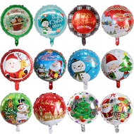 Christmas Toy 18 Inch Round Foil Helium Balloon for Christmas Party New Year Decoration Santa Claus Xmas Gift Balloon Kids Toy