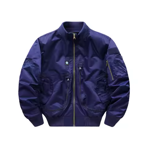 Men's jacket MA1 pilot jacket 2025 new embroidered stand collar American workwear jacket Spring and 