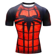 เสื้อยืด ลาย Venom Spiderman แบบแห้งเร็ว สําหรับผู้ชาย ใส่ไปยิม เล่นกีฬา