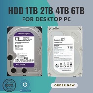 Hard Disk Drive 1TB 2TB 4TB 6TB 100% Healthy HDD For PC And CCTV Used 3.5" SATA