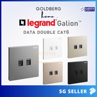 [SG Seller] Legrand Galion Double Port Data CAT6 - White Dark Silver Champagne Rose Gold | Goldberg Home