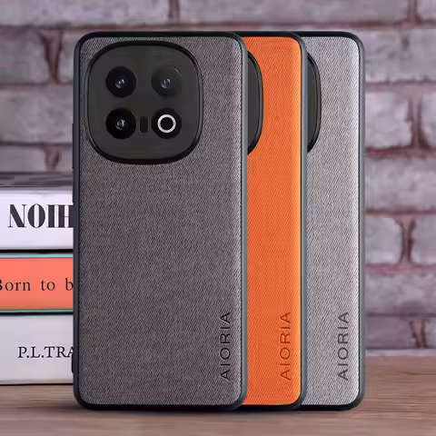 Luxury Textile Leather Case for Vivo iQOO 15 13 12 V40 V60 V50 Lite X80 Pro X200 FE 5G cover case