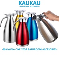 KAUKAU 1.5 Litre 304 Stainless Steel Vacuum Insulated Thermal Thermos Flask with Press Button Cerek 