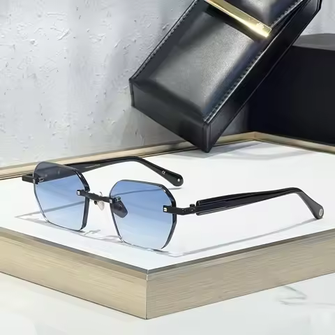 Marlon Square Alloy Original Brands Retro Classic Men Sunglasses Luxury Fashion Popular Gafas De Sol