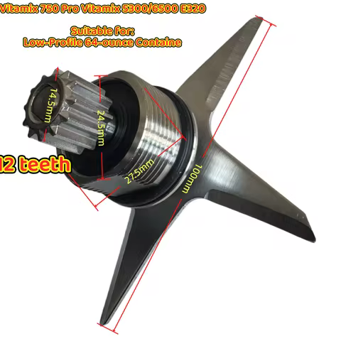 12 teeth 100mm length Container stirring knife for Vitamix 750 Pro Vitamix 5300/6500 E320 64OZ Blend