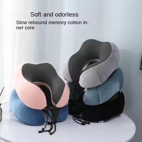 1pc Slow Rebound Travel Pillow,U-shaped Headrest Neck SupportPillow,Nap Pillow Travel Airplane Pillo
