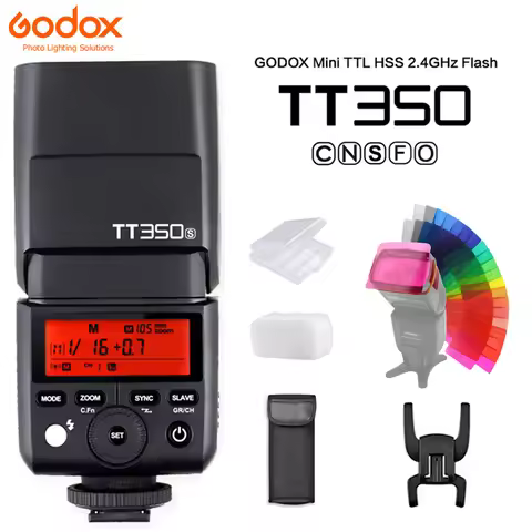 GODOX TT350 S/N/C/F/O Camera Flash Set Top Hot Boot Flash Small TTL High Speed Sync For Canon Nikon
