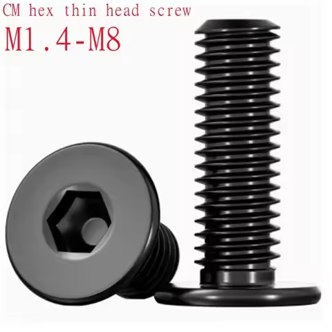 M1.4 M1.6 M2 M2.5 M3 M4 M5 M6 M8 M10 Black 304 Stainless Steel Allen Hexagon Hex Socket screw Ultra 