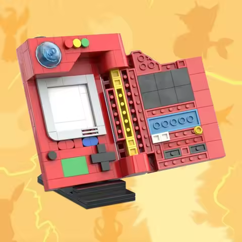 MOC Pokedexed Kanto Bricks Model Pokedexed Kanto Game Console Building Blocks Assembly Toys Kids DIY