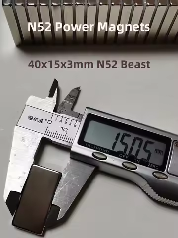 N52 40X15X4 40x15x3 Square Scooter Aimant Refrigerator Magnets Office Power Diy Dropshipping Customi
