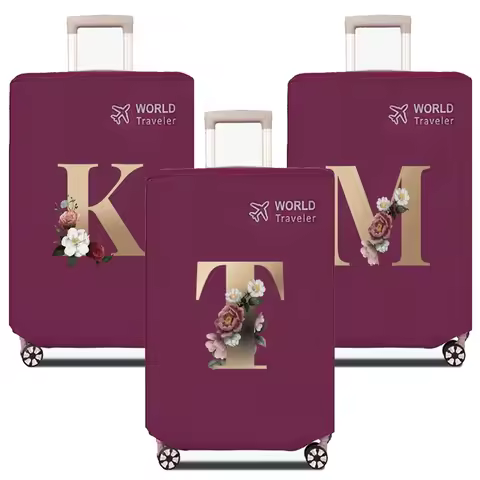 Luggage Cover Suitcase Protector Baggage Dust Case Cover Suitable for20-30 Inch Gold Letter Trolley 