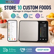 Milife Smart Nutrition Scale S869 – 0.1g High Precision 4.54″ VA Display Bluetooth APP Analyzes Calo