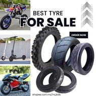 TYRE TAYAR SIZE 2.50-10/ 8 1/2X2/ 10X2.125/ 110/50-6.5 TIRE POCKET BIKE MOTOR SCRAMBLER ELECTRIC SCO