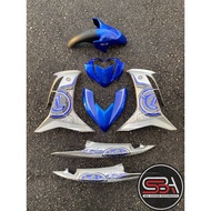 COVERSET BODYSET LC135 LC V8 DR BLUE BIRU BATIK 044 FUEL INJECTION FI YAMAHA SIAP TANAM DOCTOR OEM