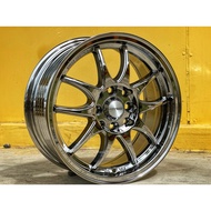 New Car Sport Rim WORK EMOTION CP2 15x6.5J 8x100/114.3 ET40 Black Chrome - READY STOCK