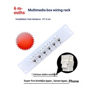 Weak Current Box 6-Port Wiring Rack Multimedia Module Class 5 Class 6 Class 6 Class Seven Network Ca