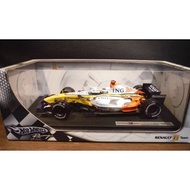 Hot Wheels Hot Wheels, Renault R27 1: 18 F1 Legendary Rider Fischella Racing Model, 2007 Racing Seas