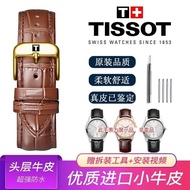 Tissot watch with genuine leather for men and women original Le Locle 1853 Junya Duluer pin buckle bracelet 19/20