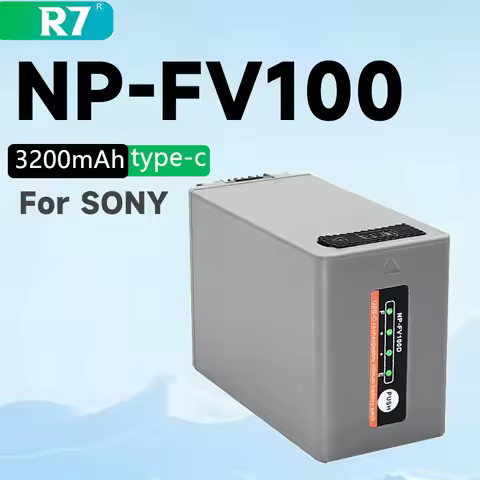 3200mAh NP FV100A NP-FV100 FV100 Batteries with Type-C USB Input Charging Input for Sony NP-FV30 NP-