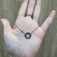 Cartier 750白K金2點鑽Love手鍊B6038100