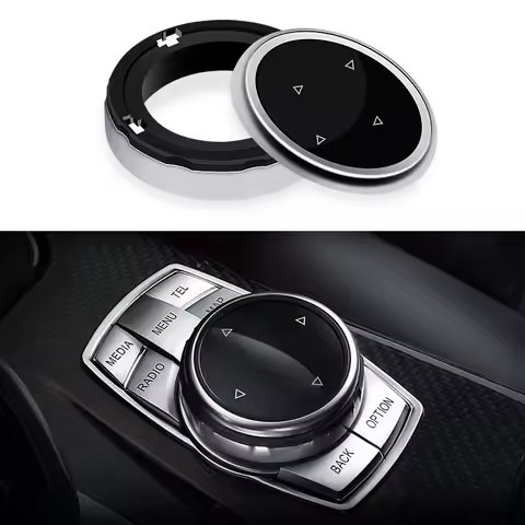 Car Center Console Multimedia Button Decorative Cover Trim For BMW E90 E91 E92 F20 F30 F10 F07 E60 E