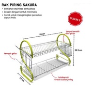 SUPER STURDY STAINLESS STEEL DISH RACK 55 CM LENGTH || SAKURA STAINLESS STEEL DISH RACK || AESTHETIC