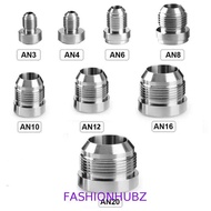 FASHIONHUBZ Silver Male Aluminium Weld, AN4-AN20 Aluminum Straight Male Weld Fitting Adapter, Silver