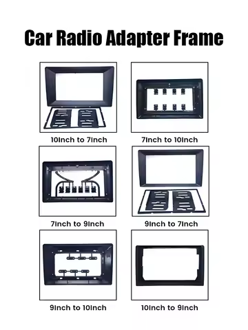7" to 10" 7" to 9" 9" to 10" 2 Din Universal Fascia Panel Conversion Car Radio Frame Conversion 10 I