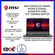 EDGE | MSI Thin B7UCX-084PH Ryzen 5 7535HS  NVIDIA RTX 2050 15.6” Gaming Laptop