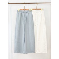INFINITY : Lark Pants (Lark) Everday Look Elastic Waist Soft Fabric With A Tie Straight Legs Cotton 