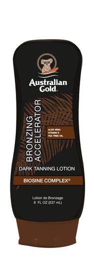 Australian Gold Dark Tanning Accelerator Lotion With Bronzer, 8 Ounce, New Package Same Formula, B00