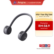 Amgras NeckFan Life2 Portable Neck Fan Outdoor Bladeless Fan 4000mAh Battery Adjustable Airflow