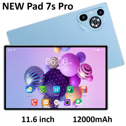 Pad 7s Pro Tablet 11.6HD 24MP+32MP Android 15 Tablet 5G Dual Card 12000mAh WIFI Global Version Tab P