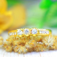 cincin emas kuning berlian eropa asli