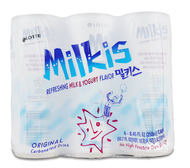 Lotte Milkis Milk and Yogurt Carbonated Drink 6 cans