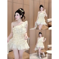 Layered lace top + skirt set